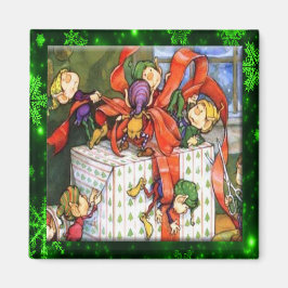 Merry Elves Wrapping Cadeau Button Magneet