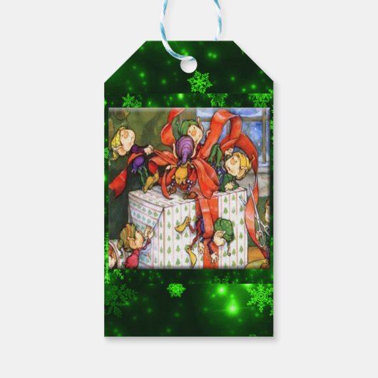 Merry Elves Wrapping Cadeau Gift Labels Cadeaulabel (Achterkant)