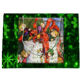 Merry Elves Wrapping Cadeau Grote Gift Bag Groot Cadeauzakje (Voorkant)