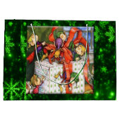 Merry Elves Wrapping Cadeau Grote Gift Bag Groot Cadeauzakje (Achterkant)