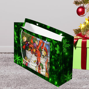 Merry Elves Wrapping Cadeau Grote Gift Bag Groot Cadeauzakje