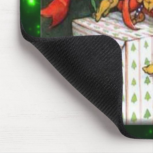 Merry Elves Wrapping Cadeau Mousepad Muismat (Hoek)