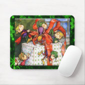 Merry Elves Wrapping Cadeau Mousepad Muismat (Met muis)