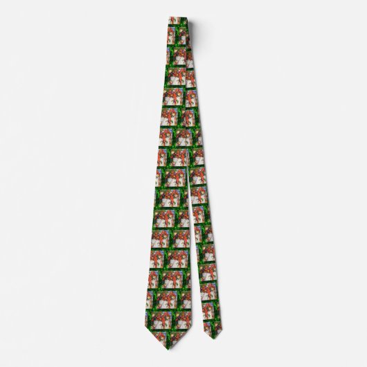 Merry Elves Wrapping Cadeau Necktie Stropdas (Voorkant)