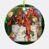 Merry Elves Wrapping Cadeau Ornament (Achterkant)