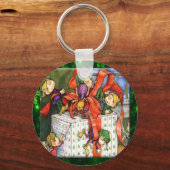 Merry Elves Wrapping Cadeau Sleutelhanger (Voorkant)