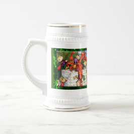 Merry Elves Wrapping Cadeau Stein Bierpul