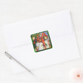 Merry Elves Wrapping Cadeau Vierkante Stickers (Envelop)