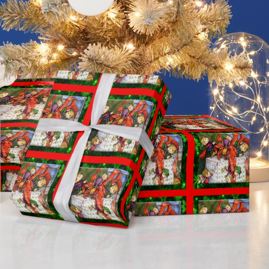 Merry Elves Wrapping Cadeau Wrapping Paper Cadeaupapier (Feestdagen)