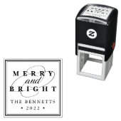 Merry en Bright | Aangepaste feestdag Zelfinktende Stempel (In situ)