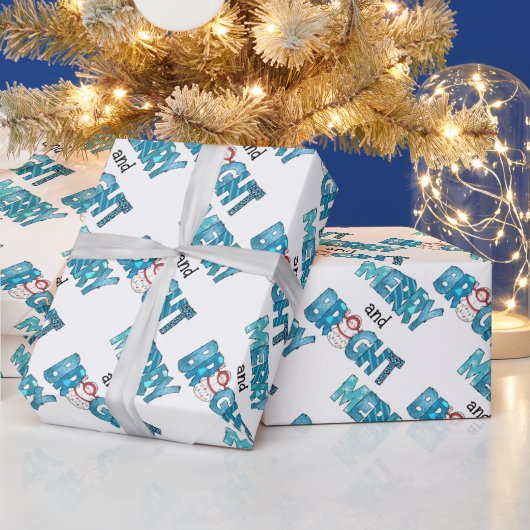 Merry en Bright aanpassen Cadeaupapier (Feestdagen)