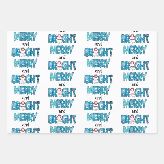 Merry en Bright aanpassen Inpakpapier Vel (Voorkant)