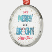 Merry en Bright aanpassen Metalen Ornament (Links)