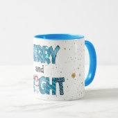 Merry en Bright aanpassen Mok (Voorkant rechts)