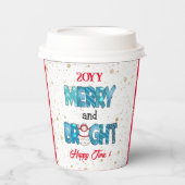 Merry en Bright aanpassen Papieren Bekers (Voorkant)