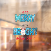Merry en Bright aanpassen Raamsticker (Vel 2)