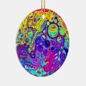 Merry en Bright | Abstract kerstfeest Keramisch Ornament (Rechts)