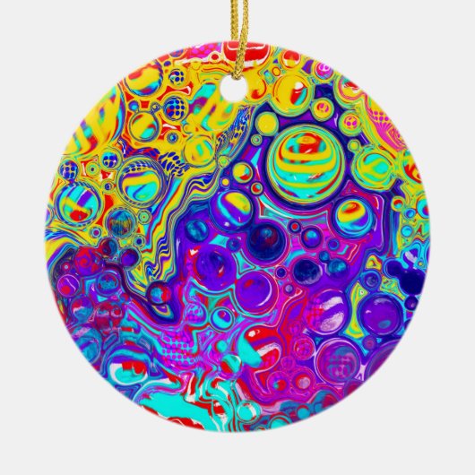 Merry en Bright | Abstract kerstfeest Keramisch Ornament (Voorkant)