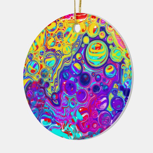 Merry en Bright | Abstract kerstfeest Keramisch Ornament (Links)