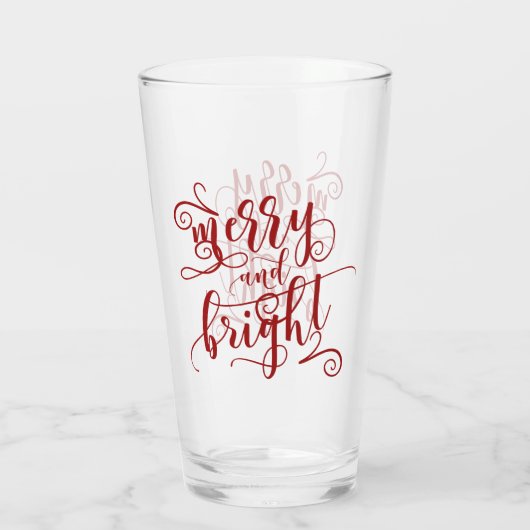 Merry en Bright Bar Glas (Achterkant)