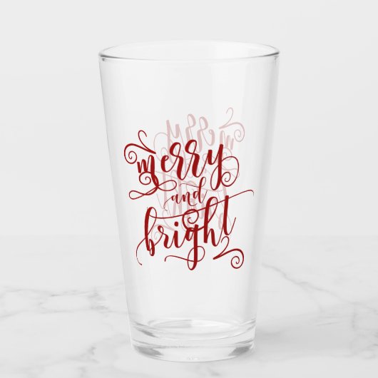 Merry en Bright Bar Glas (Voorkant)