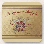 Merry en Bright Bier Onderzetter (Voorkant)