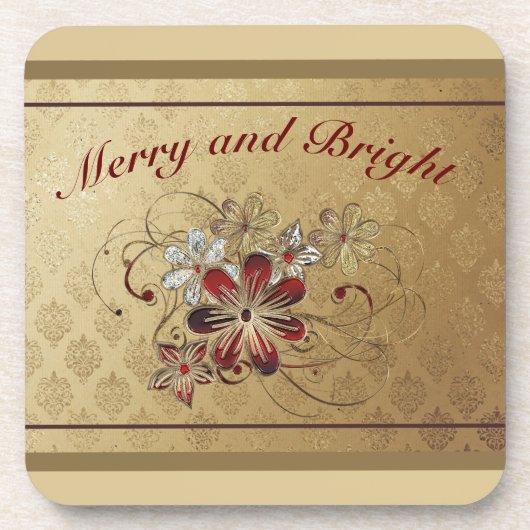 Merry en Bright Bier Onderzetter (Voorkant)