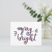 Merry en bright - Bourgogne Briefkaart (Staand voorkant)