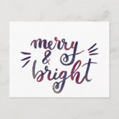 Merry en bright - Bourgogne Briefkaart (Voorkant)