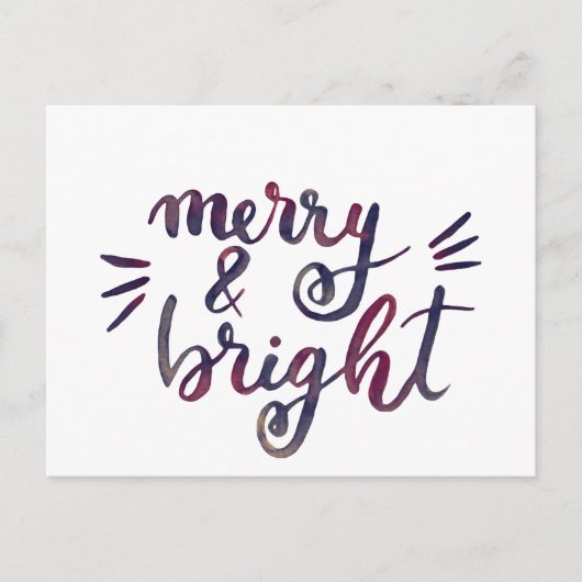 Merry en bright - Bourgogne Briefkaart (Voorkant)