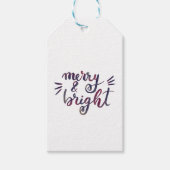 Merry en bright - Bourgogne Cadeaulabel (Voorkant)