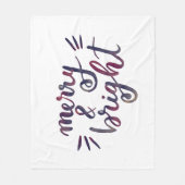 Merry en bright - Bourgogne Fleece Deken (Voorkant)