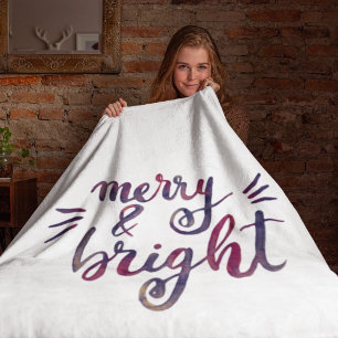 Merry en bright - Bourgogne Fleece Deken