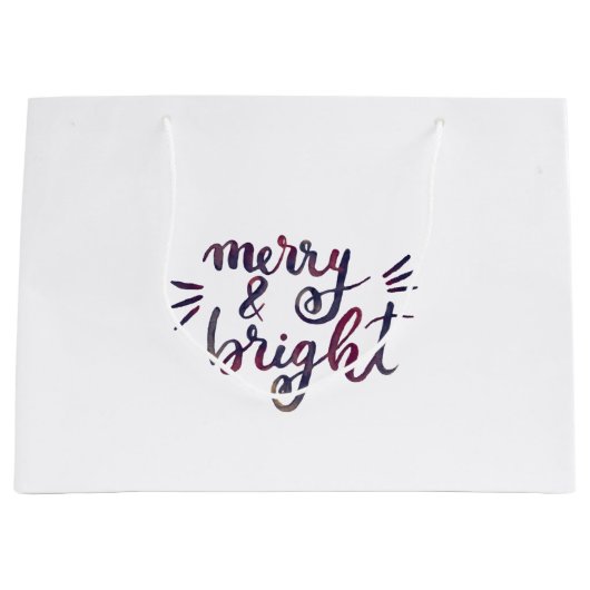 Merry en bright - Bourgogne Groot Cadeauzakje (Voorkant)