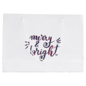 Merry en bright - Bourgogne Groot Cadeauzakje (Achterkant)