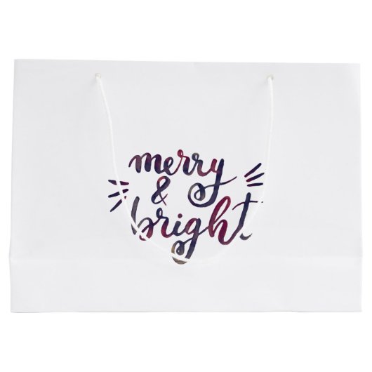 Merry en bright - Bourgogne Groot Cadeauzakje (Achterkant)
