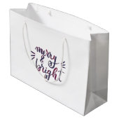 Merry en bright - Bourgogne Groot Cadeauzakje (Achterkant Gekanteld)