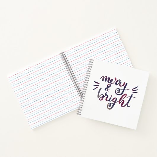 Merry en bright - Bourgogne Notitieboek (Binnen)