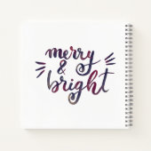 Merry en bright - Bourgogne Notitieboek (Achterkant)