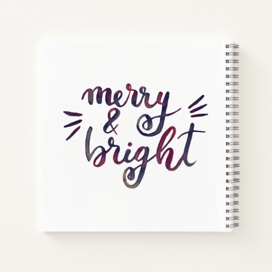 Merry en bright - Bourgogne Notitieboek (Achterkant)
