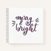 Merry en bright - Bourgogne Notitieboek (Voorkant)