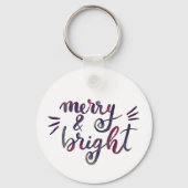 Merry en bright - Bourgogne Sleutelhanger (Voorkant)
