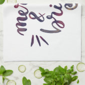 Merry en bright - Bourgogne Theedoek (Gevouwen)