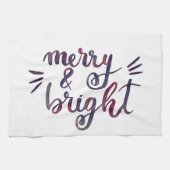 Merry en bright - Bourgogne Theedoek (Horizontaal)