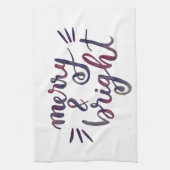 Merry en bright - Bourgogne Theedoek (Verticaal)