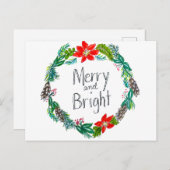 Merry en Bright Briefkaart (Voorkant / Achterkant)
