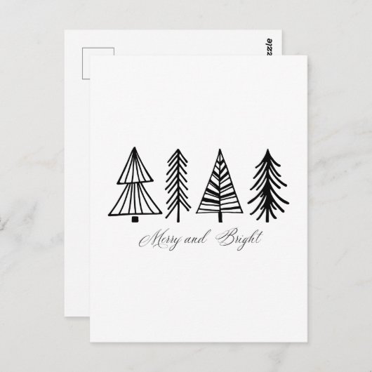 Merry en Bright Briefkaart (Voorkant / Achterkant)