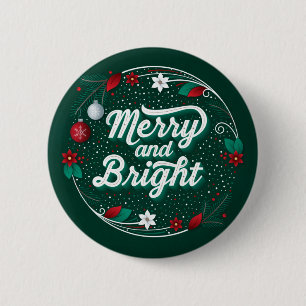 Merry en Bright / Button Pinback