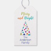 Merry en Bright Cadeaulabel (Voorkant)