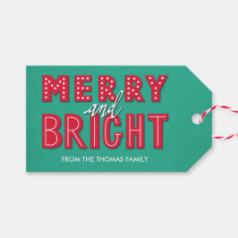 Merry en Bright Cadeaulabel
